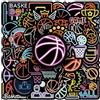 SANYUANHE 100 Adesivi neon basket,Adesivi NeonGraffiti,SANYUANHE Regalo per appassionati di basket,Sticker neon per bottiglie d'acqua,valigie,biciclette,automobili,tablet,bambini e adulti