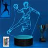 OkiyiD Luce notturna 3D per pallamano con 16 colori e telecomando, regalo per ragazzi e uomini, accessori per pallamano da pallamano per bambini, regalo per compleanno, Natale, decorazione