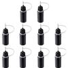 GORGECRAFT 10 pz Bottiglie Applicatore con Punta di Precisione Bottiglia di Plastica con Ago in Metallo Nero 10ML Bottiglie Applicatore con Punta di Precisione per Pittura Fai da Te Carta Quilling