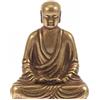 WOO MANTO Statua monaco in miniatura in ottone - Figura meditativa seduta, decorazione zen orientale, 4,5 x 3,65 x 2,4 cm, 82-84 g