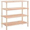 vidaXL Scarpiera a 4 Livelli Mobile Organizzatore Porta Scarpe Armadio per Scarpe Scaffale Soggiorno Arredamento Interno Legno di Abete