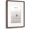 Feihorrm Cornice portafoto 40 x 50 cm, in legno massiccio di noce, con vetro temperato, per foto da 40 x 50 cm senza passepartout o foto da 29 x 39 cm, con passepartout, orizzontale e verticale