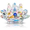 FORYNXHWIN Lotus Crystal Fine Quarzo Cristallo Loto Fiore Decorazione Fiore Pietra Naturale Minerali Feng Shui Sfera Cristalli Souvenir Artigianato