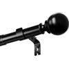 Rod&Trikin Bastoni Per Tende Con Occhielli Per Tende Con Staffe e Raccordi Set Per Soggiorno Ed Esterni Nero 185-310Cm