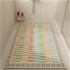 Z·Bling Tappetino Doccia Antiscivolo 70x80cm,Tappeto Doccia in Luffa,Tappeto Bagno Senza Ventose,Tappetino Vasca con Fori di Drenaggio,Motivo Geometrico D