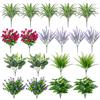 Qnbonrich Piante artificiali da balcone, fiori artificiali come veri, resistenti alle intemperie, resistenti ai raggi UV, piante artificiali per esterni, balcone, giardino, felce, lavanda, fiori artificiali