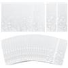 NQEUEPN 50pz Giacca di Pergamena Pre-Piegata per Inviti da 12,9x18cm, Carta Pergamena Floreale Buste per Inviti Traslucide per Matrimoni Baby Shower Compleanni Biglietti di Auguri