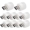 Générique Piccola lampada LED - 10 pezzi luce per computer portatile - Lampada portatile rotonda a risparmio energetico per camera da letto, ufficio, comodino, computer e lettura