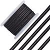 GORGECRAFT 20m di Nastro Antiscivolo in Silicone Largo 10mm Piatto Elastico Antiscivolo Nastro Elasticizzato Bobina di Rotolo con Cinghia in Gomma da 3.5mm per Cucire per Artigianato Fai da Te Nero
