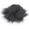 GORGECRAFT Tessuto di Pelliccia Nera 1.5 m*5cm Pelo Lungo Finta Pelliccia Rotolo di Nastro Tessuto di Lana Finta Strisce Pretagliate Artigianato Artificiale Peluche Barbe di Gnomo per Cuscini