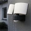 Miratic Faro LED da Esterno 2x20W - 2x1600lm Luce Bianca Calda 3000K Lampada da Parete Ideale per Terrazza Balcone Parcheggio Resistenza alle Intemperie IP65 IK10 (con sensore di movimento)