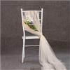 Waltonalice 2 pezzi coprisedie per matrimonio 200X150cm fiocchi per sedie organza tulle fasce per sedie decorazione per navata nuziale fascia per sedia in tessuto organza champagne