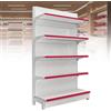 Naturalpowev Scaffalatura da Parete per Negozi Gondola con 5 Ripiani su Un Lato, per Negozi di Alimentari, supermercati, scaffali per supermercati Resistenti per esposizioni durevoli 93×43×195cm