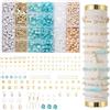 Moxiewell Perline Per Braccialetti Kit, Creazione Gioielli Fai da Te con Pietre Preziose Naturali Set per Collane, Bracciali e Orecchini, Perline di Semi con Perlines di Lettere, Boho Kit Gioielli (B)