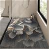 Z·Bling Tappeto Doccia Antiscivolo 80x90cm,Tappetino Vasca in Luffa,Tappeto Bagno Senza Ventose,Tappetino Doccia con Fori di Drenaggio,Motivo Floreale G