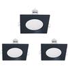 LEDLUX 3 Pezzi Faretti Led da Incasso Quadrato, Dimmerabile Con Triac Dimmer, 220V 5W 550 Lumen, 90X90X37mm, Foro 70mm, Impermeabile Ie IP65, Quick Connettore (Bianco Freddo 6500K, Nero)