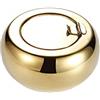 Xushiwanju Posacenere in Acciaio Inox con Coperchio in Metallo Rotondi Antivento Posacenere Posacenere for Il Desktop for la casa, Hotel, Ristorante Decoration (Color : Gold, Dimensione : S)