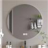 Bayt Specchio da Bagno Rotondo con Luci LED - Specchi da Bagno Illuminati da 60 cm | Specchi da Toeletta da Parete Antiappannamento Dimmerabile | Specchio da Parete Rotondo Senza Cornice