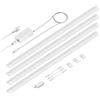 ledscom.de Luce sottopensile a LED SIRIS bianco opaco, con dimmer a sfioramento, piatto, ogni 90cm, ogni 963lm, bianco caldo Set di 4