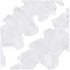 GORGECRAFT 5 iarda di Organza Bianca Pieghettata Raccolta di Perline Passamaneria Volant Nastro 4-3/8 Perline di Chiffon Bordo in Pizzo Nastro Increspato Tessuto Accessori per Indumenti per Cucire