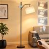 TaoFiaCo 168CM Lampada da Terra a LED Ricaricabile per Soggiorno con Telecomando Beige - Lampada Moderna Ad Arco 3 Temperature di Colore - Piantana per Camera da Letto Ufficio - Lampadina LED Inclusa