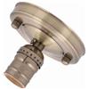 Ghzste Plafoniera con attacco a vite E26/E27 vintage industriale da soffitto/parete, portalampada a sospensione con attacco a vite (colore ottone anticato)