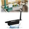 VIDSTW Porta Spugne Lavello Cucina 32-38CM Scalabile Porta Spugna Cucina Lavello Organizer Lavello Cucina Portaspugne per Lavello Cucina Porta Spugne Cucina per Disporre Stracci Spugne (Nero)
