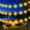 LuJasi Catena Luminosa Esterno Solare 12M 60LED, IP65 Impermeabile Luci da Esterno Giardino Solari, 8 Modalità & Funzione Memoria Luci Solari da Giardino per Terrazzo, Gazebo, Festa, Balcone (Bianco Caldo)