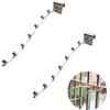 UtySty Confezione da 2 mini stendibiancheria in acciaio inox, organizer per balcone, finestra, per interni ed esterni, guardaroba, porta del bagno, comodino, ganci da appendere