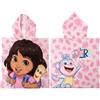 CERDÁ LIFE'S LITTLE MOMENTS Poncho Dora l'esploratrice per bambini e bambine, con cappuccio e asciugatura rapida, asciugamano poncho per bambini, spiaggia, piscina ed estate, leggero e assorbente