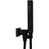 Bossini Cube set doccia con presa d'acqua e supporto, 1 tipo di getto, C55005C00073004, Cube nero opaco [Rubinetteria Bagno > Set Doccia]