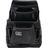 Custom LeatherCraft CLC Work Gear 55423 - Borsa per attrezzi in pelle resistente da falegname con 10 scomparti, passante per martello e clip per nastro