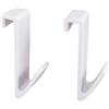 SOMATHERM FOR YOU - SPB - Set di 2 ganci per tubo piatto asciugamano asciutto, Plastica, Bianco