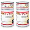 PROCHIMA Sintagom 703/60, resina poliuretanica gommosa, durezza 60 shore A, colore Neutro A+B, 1 kg (Confezione da 2)