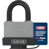 ABUS Lucchetto 70AL/45 in Alluminio Massiccio - Resistente alle Intemperie - con Cappuccio Protettivo e Rivestimento in Plastica - Livello di Sicurezza ABUS 5 - Argento