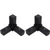 cyclingcolors connettore tubo quadro 20x20 25x25 30x30 plastica 20mm 25mm 30mm quadrato supporti staffe mensole (Y (20mm)) (Confezione da 2)