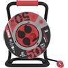 EMOS Avvolgicavo da 50 m in lamiera d'acciaio - 4 prese francesi - Impermeabile, resistente agli urti, all'olio e alle intemperie - 230 V, 16 A, 3680 W - Isolamento in gomma - H07RN-F 1,5 mm2 - IP44
