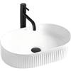 Rea - Lavabo Da Appoggio Vanda Lavandino Bagno 310 X 490 X 130 mm In Ceramica (Bianco)
