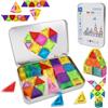 Euakee Set mattonelle magnetiche da viaggio per bambini, Costruzioni Magnetiche per Bambini 3D Giocattoli Magneti per il Bambino Educativo e Creativo Giocattoli Montessori per Ragazzi Giochi (C)