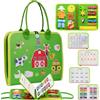 BrioKids Libro Montessori Interattivo in Feltro - Busy Board Montessori Italiano - Gioco Bambino 2, 3, 4 Anni - Valigetta Sensoriale con Giochi Educativi per Maschio e Femmina per Sviluppo Cognitivo
