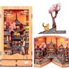 Fsolis Kit Book Nook, casa delle bambole giapponese in miniatura, puzzle 3D in legno per adulti, incantevole decorazione per la casa e regalo
