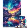 AITEXI puzzle 1000 pezzi per adulti natura aurora boreale Giocattolo educativo intellettuale decomprimente Lista dei desideri con Babbo Natale 75x50cm