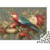 SBMASCJJZRCV Puzzle 1000 pezzi Pappagallo floreale per adulti carta Allenamento mentale Fiore pappagallo puzzle decorazione casa 38x26cm/1000pcs