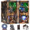 MiniCity Book Nook Kit, kit fai da te in miniatura per casa delle bambole in legno 3D, supporto per libri e libri, decorazione per ragazzi e adulti (Blade and Magic)