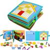 Quiet Book Libro giocattolo per bambini e bambine basato sul metodo Montessori, giocattolo sensoriale, favorisce le abilità motorie, regalo per bambini e bambine, 1-6 anni