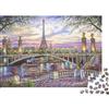 SBMASCJJZRCV Romantica Parigi Puzzle 1000 Pezzi in Carta per Adulti Allenamento Mentale Cartoncino Decorazione da Parete 52x38cm/1000pcs