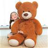 SNOWOLF Orsacchiotto simpatico peluche peluche 130 cm grande orso bambola regalo per bambini ragazzi ragazze compleanno Natale San Valentino (1,3 m, marrone scuro)