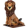 alltogetho Micro Blocchi Leone - 1020+ pezzi Puzzle 3D Animale - Gioco antistress fai-da-te per adulti e ragazzi - Creazione consapevole e decorazione estetica da scrivania - Kit fauna maestosa