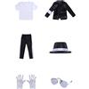 Generico Popstar Costume Bambino, Costume Popstar Bambino, Vestito Rockstar Carnevale 3-12 Anni, XXL