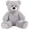 SNOWOLF Gigante XXL Orsacchiotto di Peluche 110cm, Teddy Bear Teddybär Kuschelbär Orsacchiotto Grande Morbido Orsacchiotto Peluche Regalo per Compleanno, San Valentino o Natale (1.1m，Grigio)